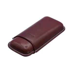 Jemar Brown Leather Cigar Case – 2 Robusto