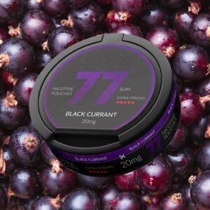 77 Nicotine Pouches Blackcurrant 20mg – Single Tin