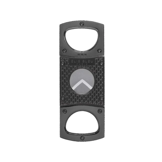 Elie Bleu Double Blade Cigar Cutter – Black Carbon Fibre