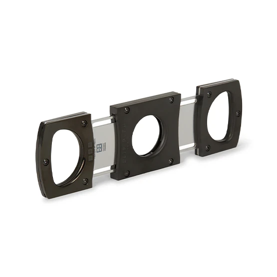 Elie Bleu Double Blade Cigar Cutter – Stainless Steel/ Black Resin - Image 2