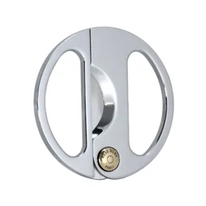 Elie Bleu Round Cigar Cutter – Polished Handles/Gold Button