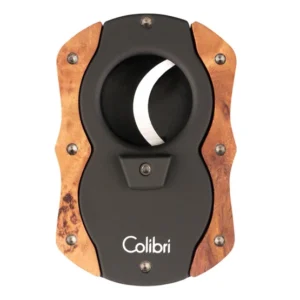 Colibri Cut Wood Cigar Cutter – Black and Light Burl