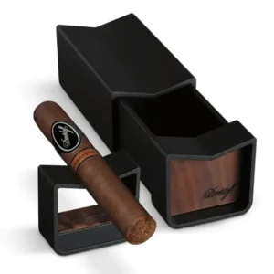 Davidoff Sliding Ashtray- Black & Wood
