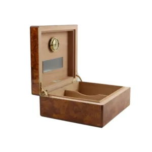 Elie Bleu Amboyna Burl Humidor – 50 Cigar Capacity