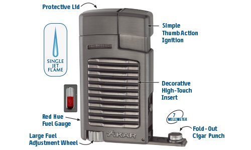 Xikar Forte Single Jet Flame Cigar Lighter – Black - Image 2