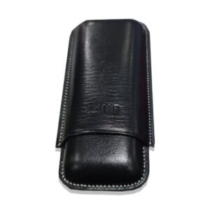 Jemar Black Leather Cigar Case – 2 Robusto