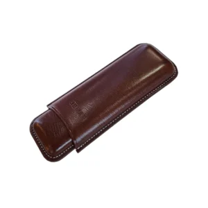 Jemar Brown Leather Cigar Case – 2 Corona