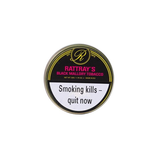 Rattray’s Black Mallory Pipe Tobacco 50g – Single Tin