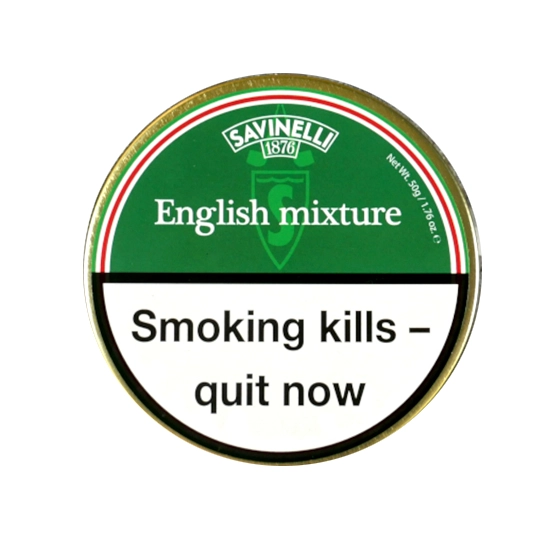 Savinelli English Mixture Pipe Tobacco 50g – Single Tin