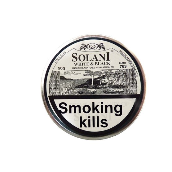 Solani Blend 763 White & Black English Black Flake Pipe Tobacco 50g – Single Tin