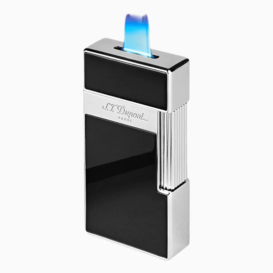 S.T. Dupont Biggy (Big D) Lighter – Black Lacquer and Chrome - Image 2