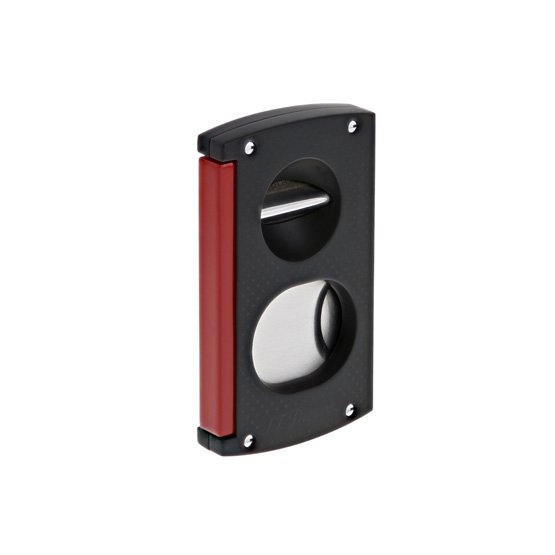 S.T. Dupont Double Blade S and V Cigar Cutter – Black and Red