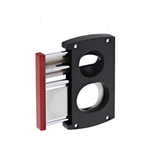 S.T. Dupont Double Blade S and V Cigar Cutter – Black and Red - Image 2