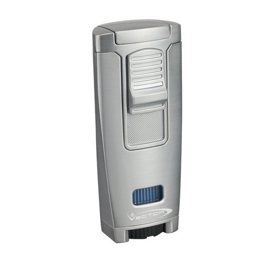 Vector Apex Triple Jet Flame Cigar Lighter – Chrome Satin