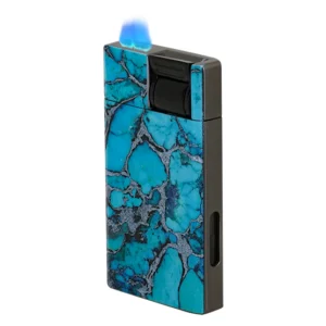 Vector Bishop Flat Flame Lighter – Turquoise Marble