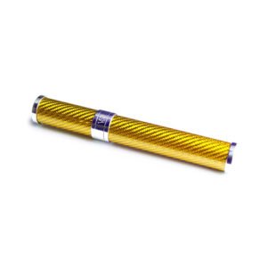 VSB Carbon Fibre Cigar Tube – Gloss Gold & Stainless Steel