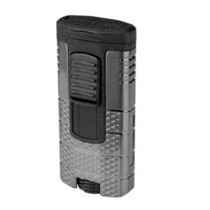 Xikar Tactical Triple Jet Flame Cigar Lighter – Gunmetal and Black