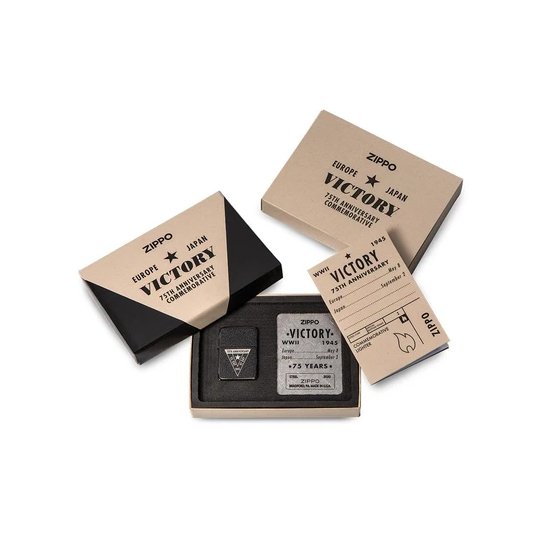 Zippo VE/VJ 75th Anniversary Collectible Soft Flame Lighter - Image 2